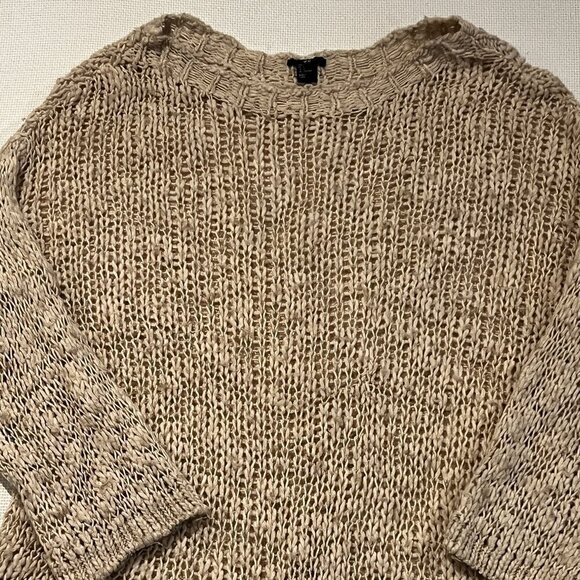 H&M Loose Knit Slouchy Oversized Wide Neck Pullover Sweater XL Wool Blend - Picture 1 of 8